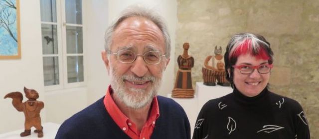 Jean-Philippe Catonné et Krystal, artiste animant l'atelier