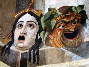 Masques grecs de la tragédie et de la comédie