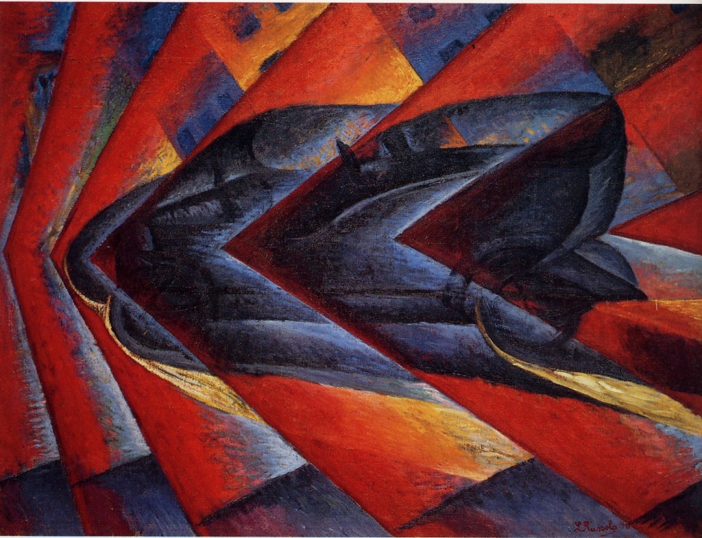 Russolo, dynamisme d’une automobile, 1912
