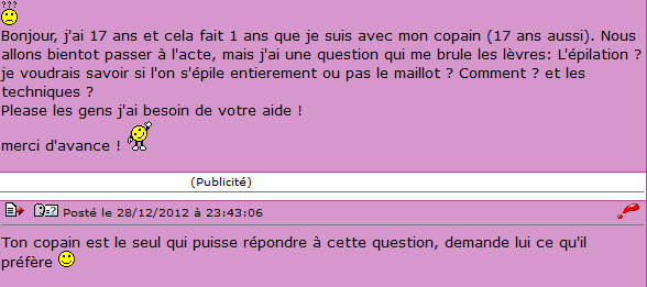 Capture d'écran Forumado.fr