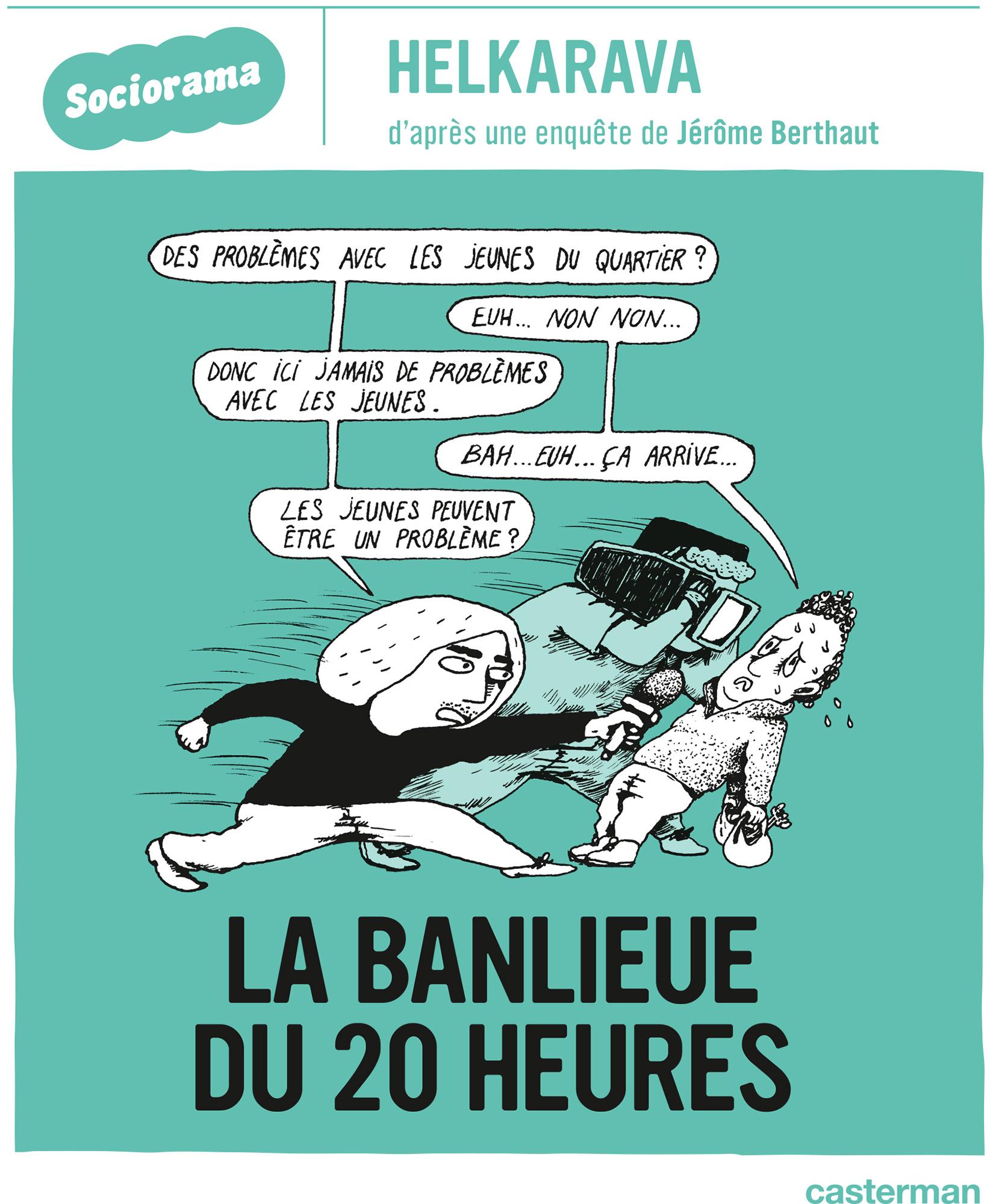 Couverture de la BD, la banlieue du 20h, Jérome Berthaut