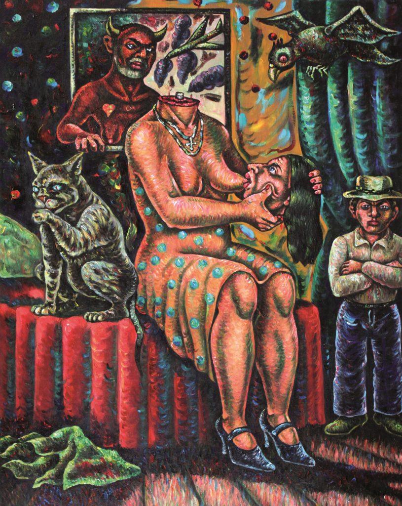 ￼© Anne Van der Linden – La Tétée, 2016 ￼acrylique sur toile - 114 x 146 cm