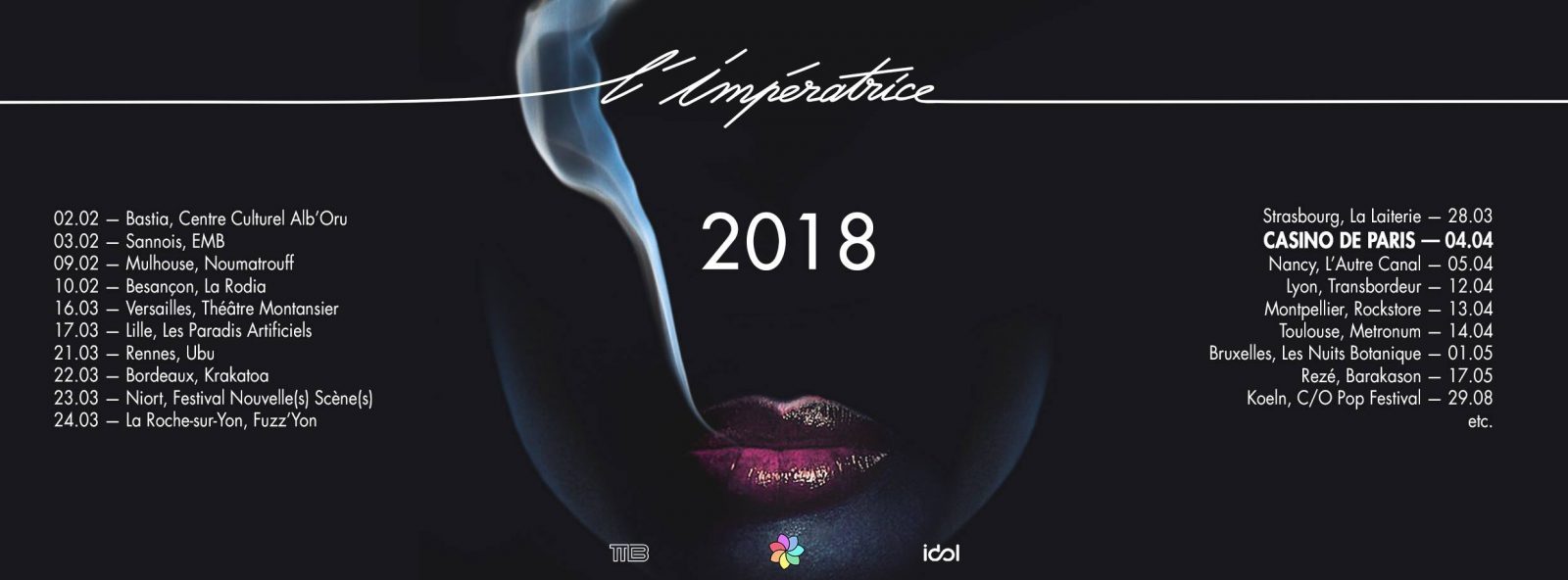 L'Impératrice tournée 2018