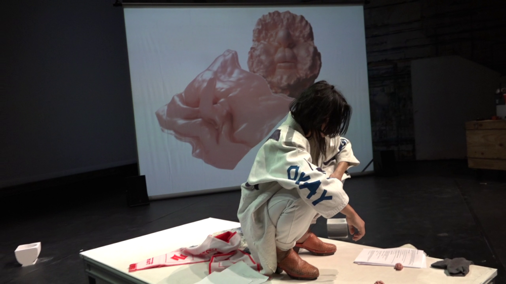 Anne-Lise Le Gac, La Caresse du Coma ft. ANGE 92Kcal, Festival Parallèle, Montévidéo, Marseille, février 2018. © photo Caroline Barc